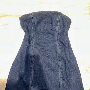 H&M Denim Strapless Dress
